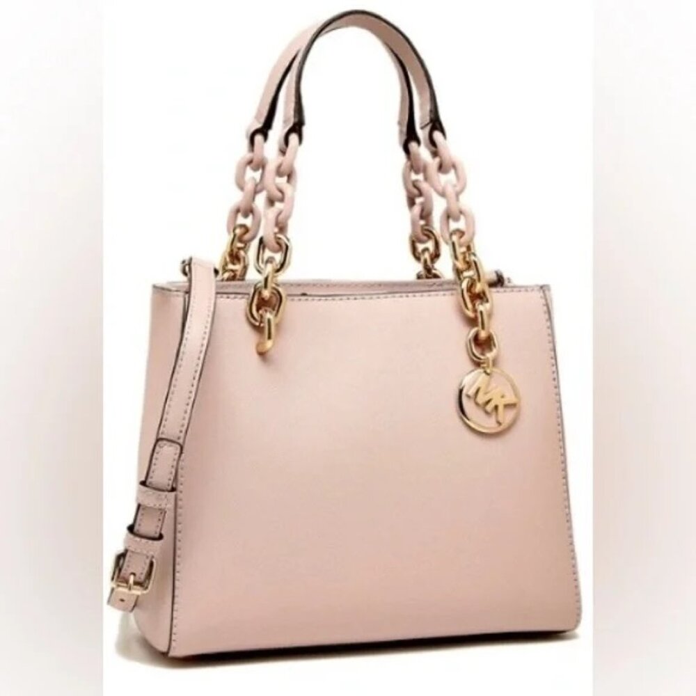 MICHAEL KORS Cynthia Saffiano Leather Satche shoulder bag crossbody - Picture 8 of 9